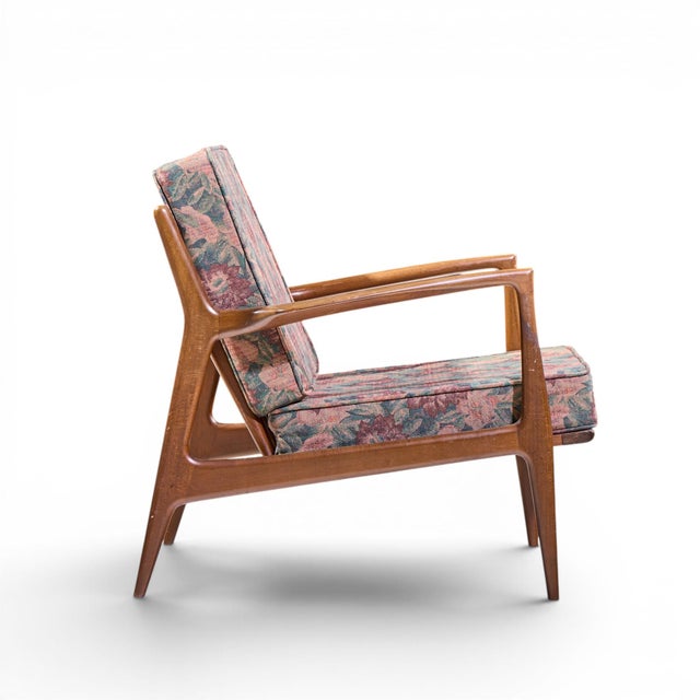 Brown Kofod Larsen for Selig Mid Century Danish Walnut Lounge Chair For Sale - Image 8 of 10