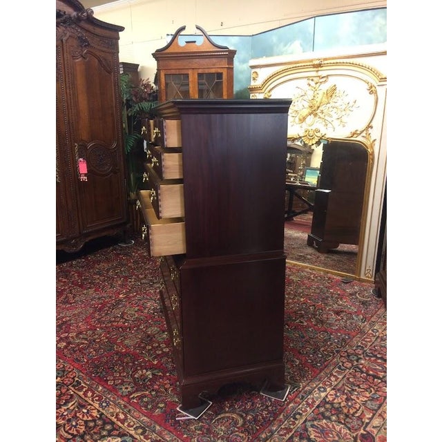 Vintage Chest on Chest, Mahogany Tall Chest of Drawers, Lexington Furniture For Sale - Image 14 of 15