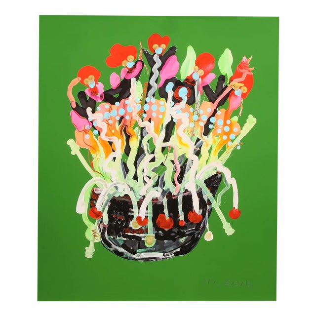 Paul Kostabi, Primrose Green, Print For Sale