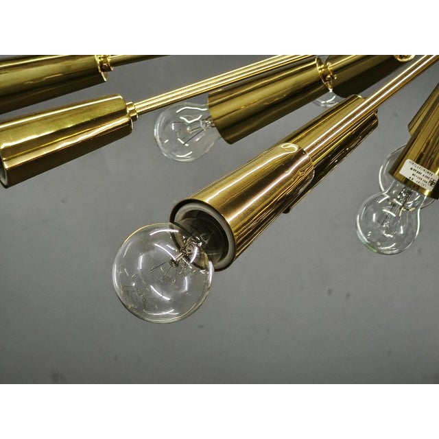 1970s 28-Light Brass Sputnik Chandelierby Kamenický Šenov, Czechoslovakia, 1970s For Sale - Image 5 of 17