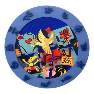 Wall Decoration by Ugo Nespolo, 2000s For Sale