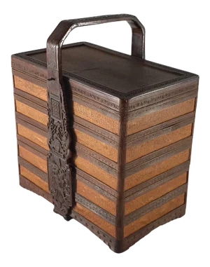 Antique Chinese Stacked Basket