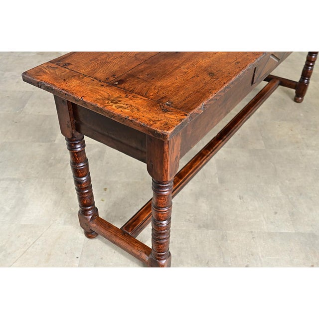 French 19th Century Oak Server with Turned Legs For Sale - Image 18 of 18