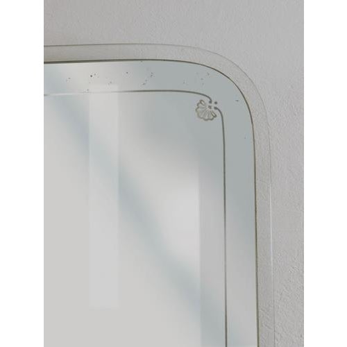 Wood Mid-Century Cherry & Brass Wall Mirror attributed to Paolo Buffa, Italy, 1940 For Sale - Image 7 of 14