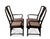 We love these elegant ebonized pair of dining arm chairs designed by Raymond Sobota for Century Furniture’s Chin Hua...