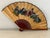 Stunning hand-painted Japanese folding fan with lacquered wood blades. Figures finely painted on a gold backdrop. Most...