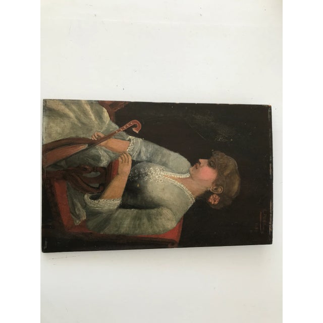 E. De Glanne, Portrait of a Lady, 1888, Oil on Board For Sale - Image 15 of 18