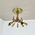 Italian Brass Theatre Ceiling Light in the style of Stilnovo, Italy, 1950s For Sale - Image 3 of 17