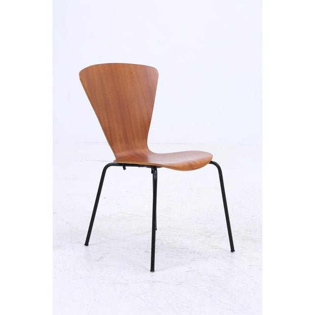 Mid-Century Teak Plywood Chairs, Set of 4 For Sale - Image 11 of 13