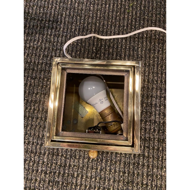 Vintage Chapman Lucite and Brass Obelisk Lamps - a Pair For Sale - Image 11 of 12