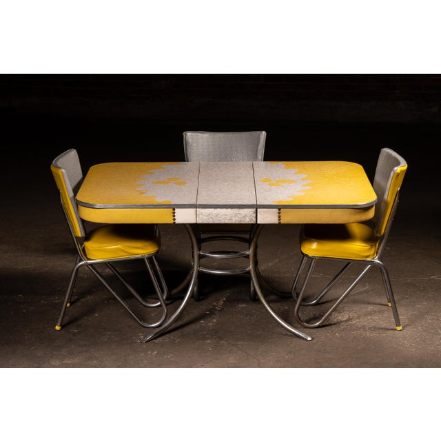 Mid-Century Modern Vintage "Plasticove" Dinette Table and Chair Set by Western Plastics For Sale - Image 3 of 17