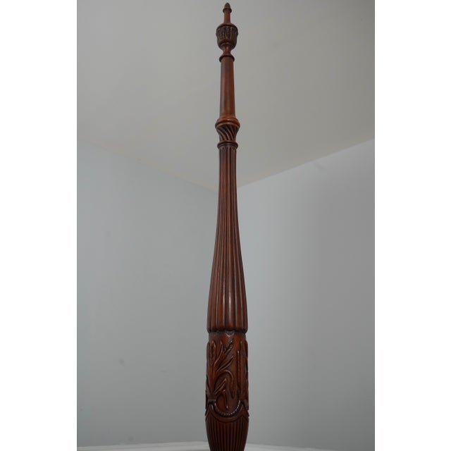 1980s Henkel Harris Queen Size Mahogany Model 150 Poster Bed For Sale - Image 5 of 16