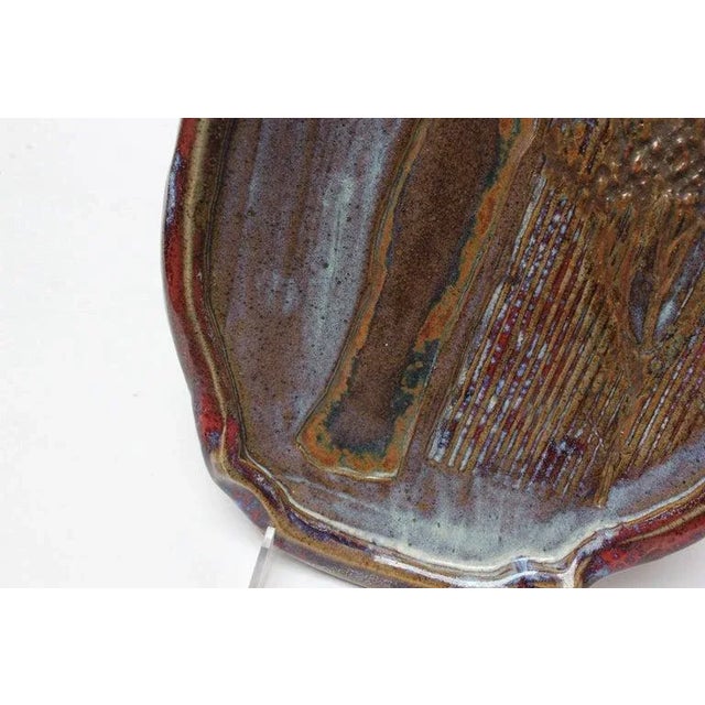 Auburn Vintage Figural "Man and Tree' Ceramic Charger by Pollack For Sale - Image 8 of 13