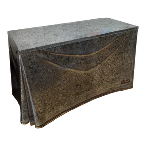 Trompe L’Oeil Draped Steel Console Table | John Dickinson Style | Postmodern 1980s