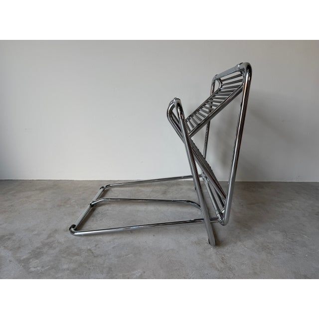 1980s Ron Arad for "One Off " Chrome Rocking Chair, England For Sale - Image 5 of 12