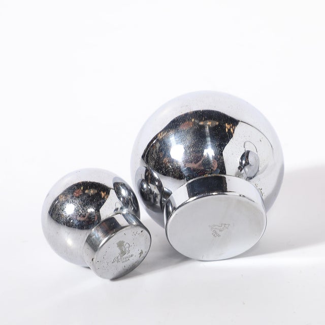 Art Deco Chrome Pancake Corn Set Blue Tray by Russel Wright for Chase For Sale - Image 11 of 14