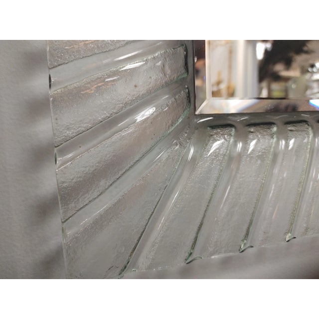 1960s Mid-Century Art Glass Mirror For Sale - Image 4 of 6