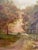 Brown Vintage Framed Rural Landscape Painting on Canvas Board, Signed g.e.k. For Sale - Image 8 of 10