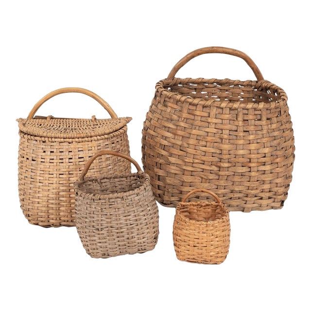 A Collection of Four 19th Century Swedish Baskets For Sale
