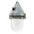 Industrial Clear Glass & Grey Pendant Light For Sale - Image 6 of 6
