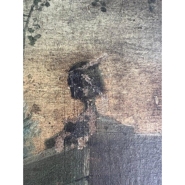 Light Pink 19th C. Italian Oil on Canvas W/ Cherubs For Sale - Image 8 of 12