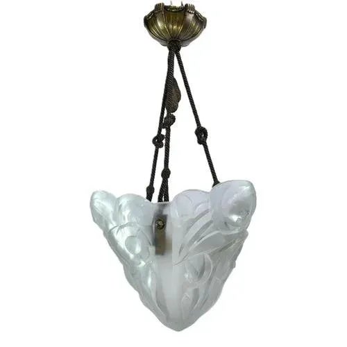 Art deco chandelier by degué the art deco ceiling lamp is a remarkable example of the craftsmanship and style of the early...
