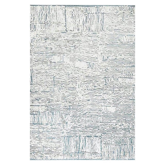 Contemporary Seafoam High-Low Silk and Wool Rug by Doris Leslie Blau For Sale