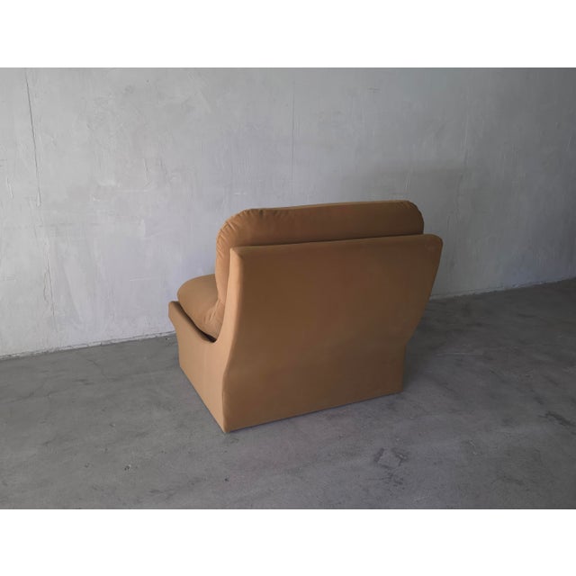 Brown Mid Century Scoop Slipper Chair and Ottoman by Vladimir Kagan For Sale - Image 8 of 8
