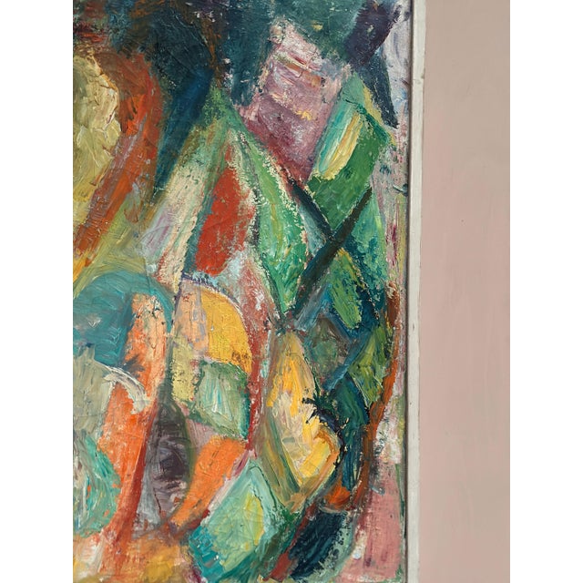 Abstract Composition, 1950s, Oil on Canvas, Framed For Sale - Image 8 of 18