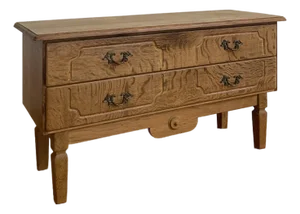 Henning Kjaernulf Style Oak Low Chest C. 1970s