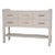 Linen Wrapped Modern Scandinavian Console Table | Chairish