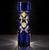 A striking and extremely heavy Czech studio art glass vase by Milan Macháček for Princ Glass, featuring a dark cobalt blue...