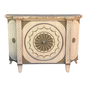 Italian Newspapers-Classical Style Hand Painted Top Cabinet / Credenza / Sideboard