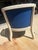 Textile Hollywood Regency Italian Cobalt Blue Velvet Cane Back Chair Vintage For Sale - Image 7 of 9