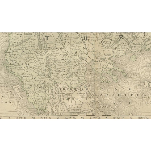 Turkey in Europe Map by Rand McNally, 1888 For Sale - Image 6 of 10