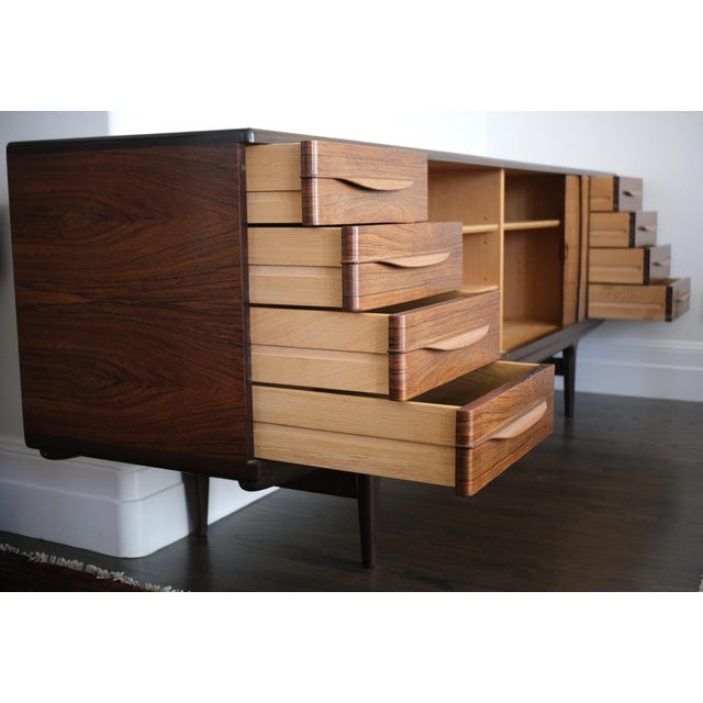 1960s Johannes Andersen Sideboard in Rosewood, Model U15, 1960’s. For Sale - Image 5 of 18