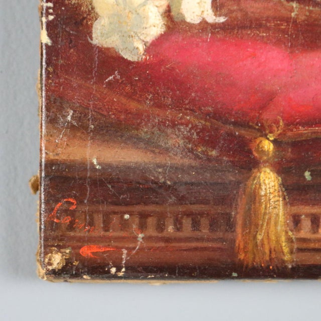 Dante Carnelli, Saint Anthony of Padua with Jesus, Oil Painting on Canvas, Framed For Sale - Image 8 of 11