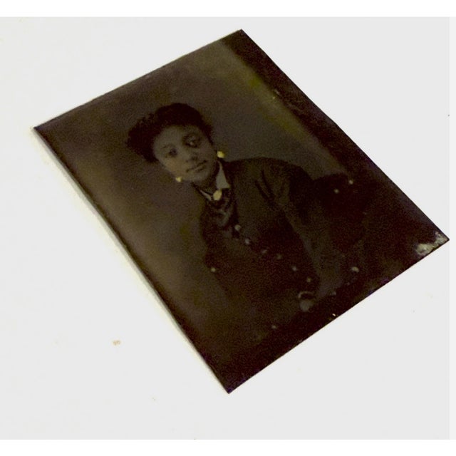 Nineteenth-Century Hand-Painted Tintype Portrait of a Gentlewoman of African Descent For Sale In New York - Image 6 of 9