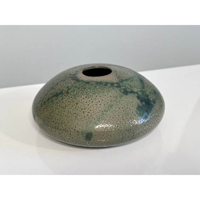 Modernist Japanese Raku Studio Ceramic Art Vase, 1970s For Sale - Image 13 of 13