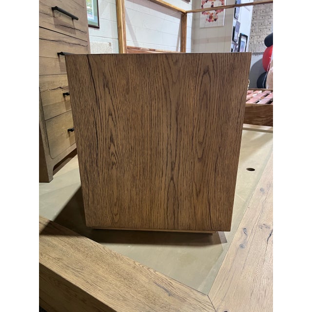 Harbour Oak and Rattan “Lara” Nightstand For Sale - Image 4 of 5