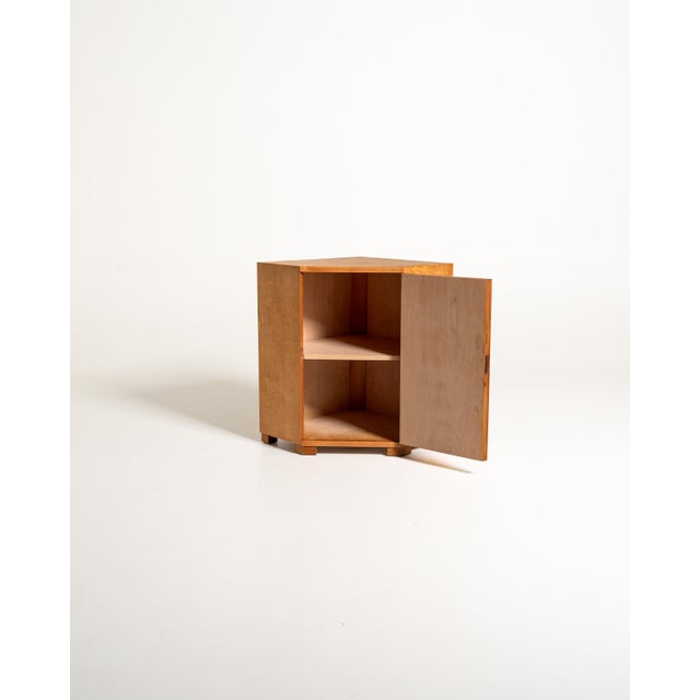 Mid-Century Scandinavian Birch Corner Cabinet, 1930s For Sale - Image 3 of 8