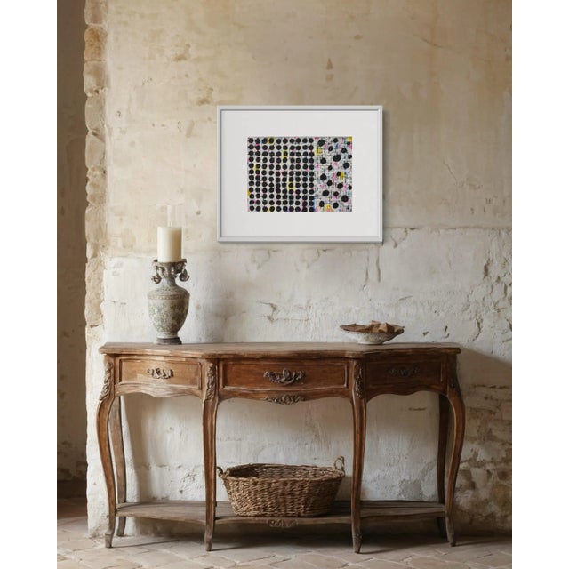 A painterly mixed media combined painting and drawing with a loose feel. The composition is initially simple and yet a...