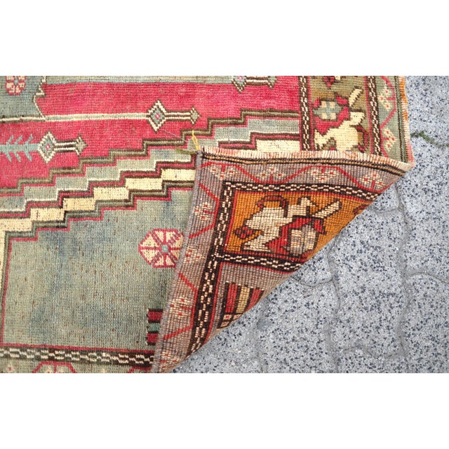 1960s Aztec Handmade Boho Rug For Sale - Image 10 of 11