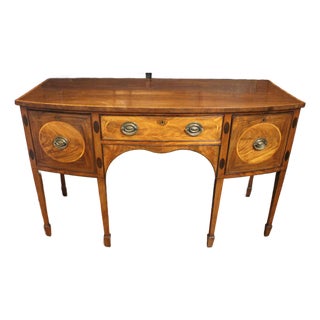 Circa 1780 English George III Bowfront Sideboard For Sale