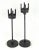 Modern Gothic Medieval Cast Iron Candle Holders - Pair of 2 For Sale - Image 12 of 13