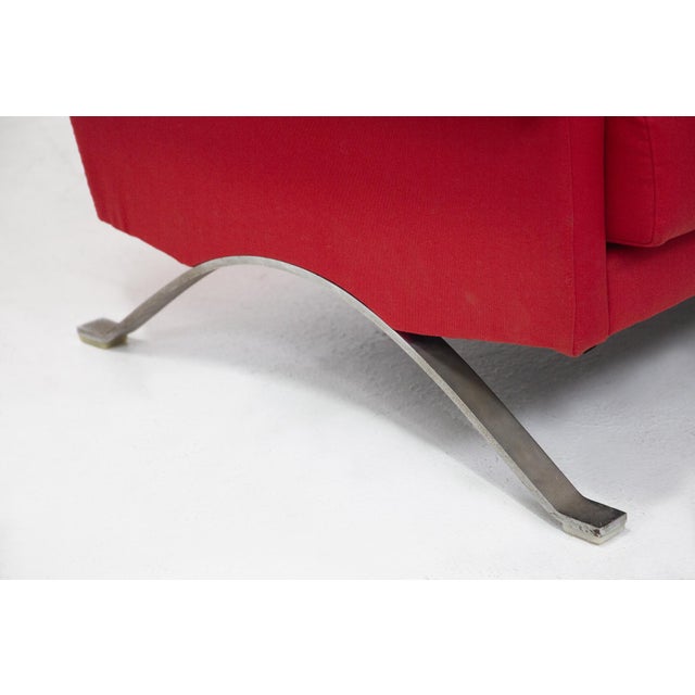 1960s Italian Red Model 875 Sofa by Ico Parisi for Cassina For Sale - Image 5 of 11