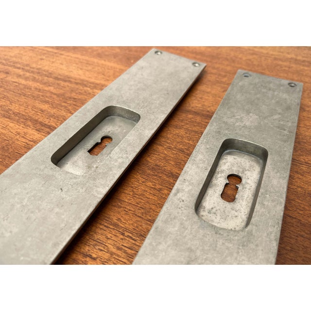 Minimalist Sliding Door Mounting Handles, Germany, 1920s, Set of 2 For Sale - Image 6 of 11