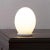 Small White Satin Murano Glass Table Lamp, Italy For Sale - Image 3 of 10