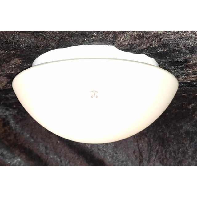 White Vintage Wall Lamp with White Opal Glass Shade by Putzler, 2000s For Sale - Image 8 of 8