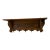 Vintage French Carved Wood Coat Rack For Sale